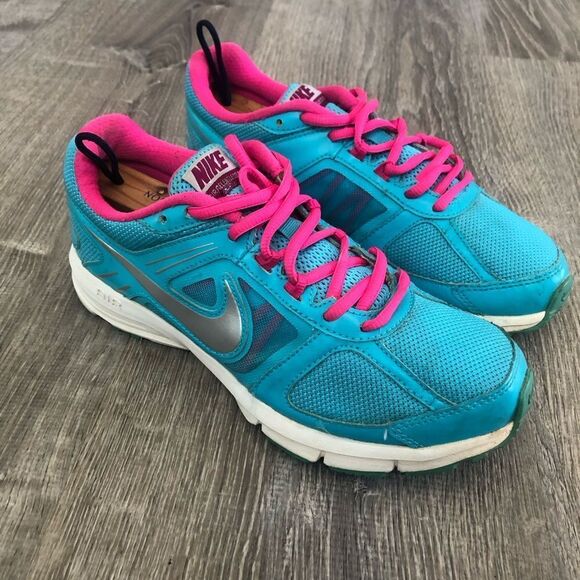 Nike Air Relentless 3 Womens Blue Pink Athletic Running Shoes Sneakers Size 7 - Picture 3 of 10